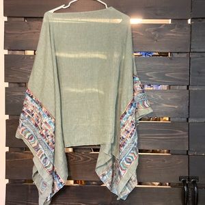 Three Bird’s Nest Light Teal Kimono Top